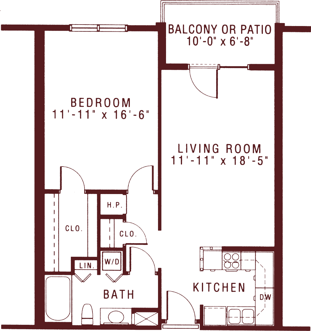 Spacious One Bedroom Apartments for Senior Living | Riddle ...