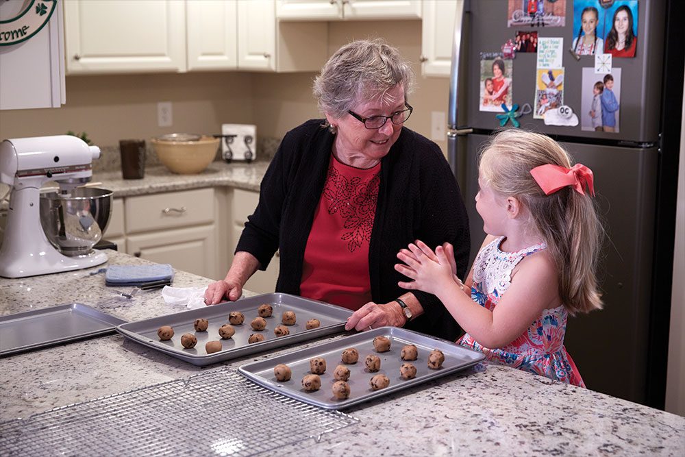 Baking Cookies With Family - Riddle Village Retirement Community cooking-with-family-independent-living