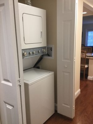 washer and dryer in new apartment
