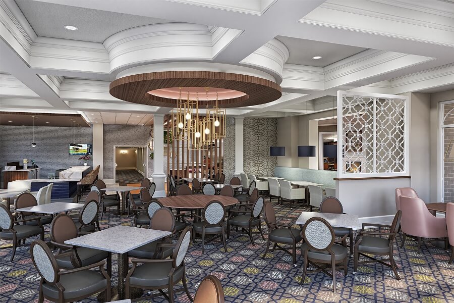 Thoroughbred Lounge and Courtyard Update Riddle Village