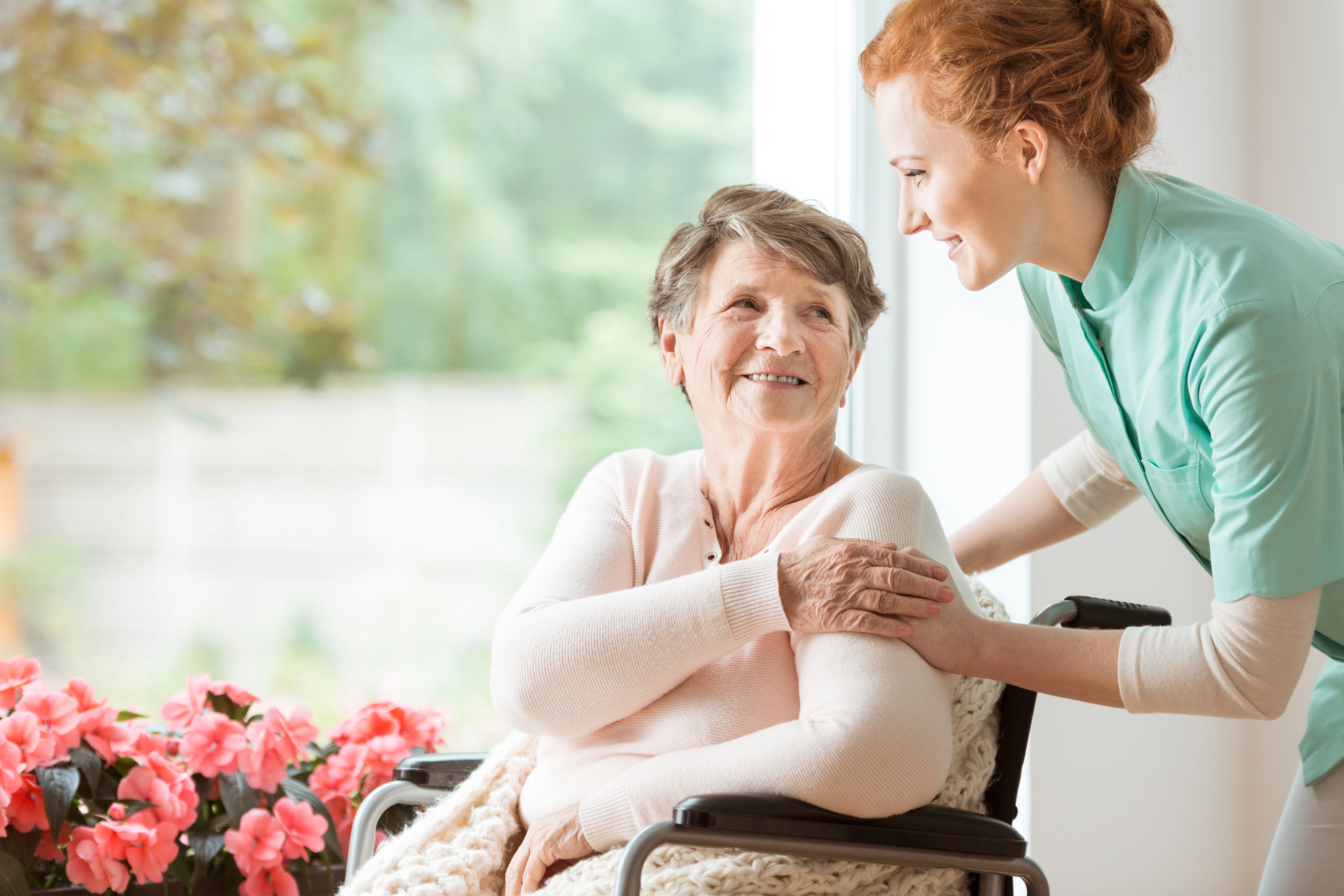 A skilled nursing facility with dedicated healthcare professionals providing care to residents